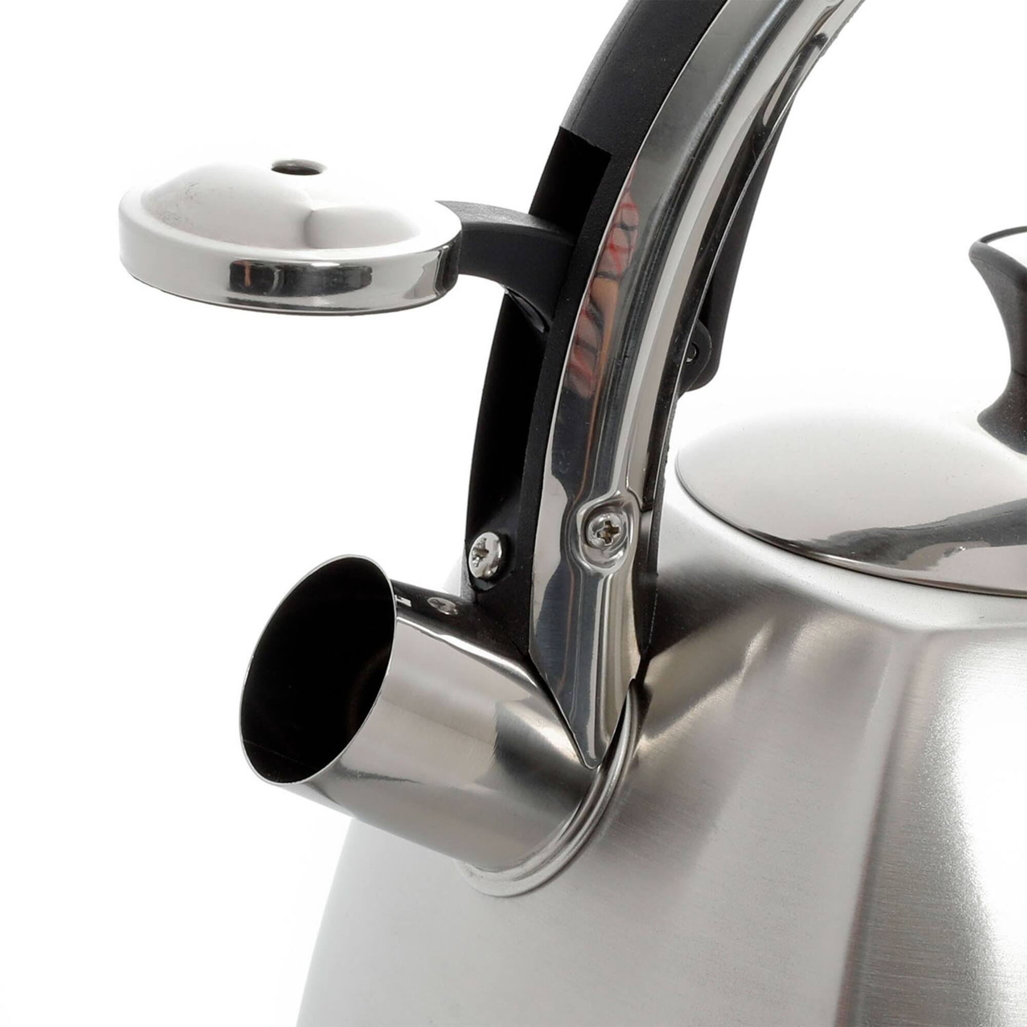Mr. Coffee Belgrove 2.5qt. Brushed Stainless Steel Whistling Tea Kettle with Nylon Handle